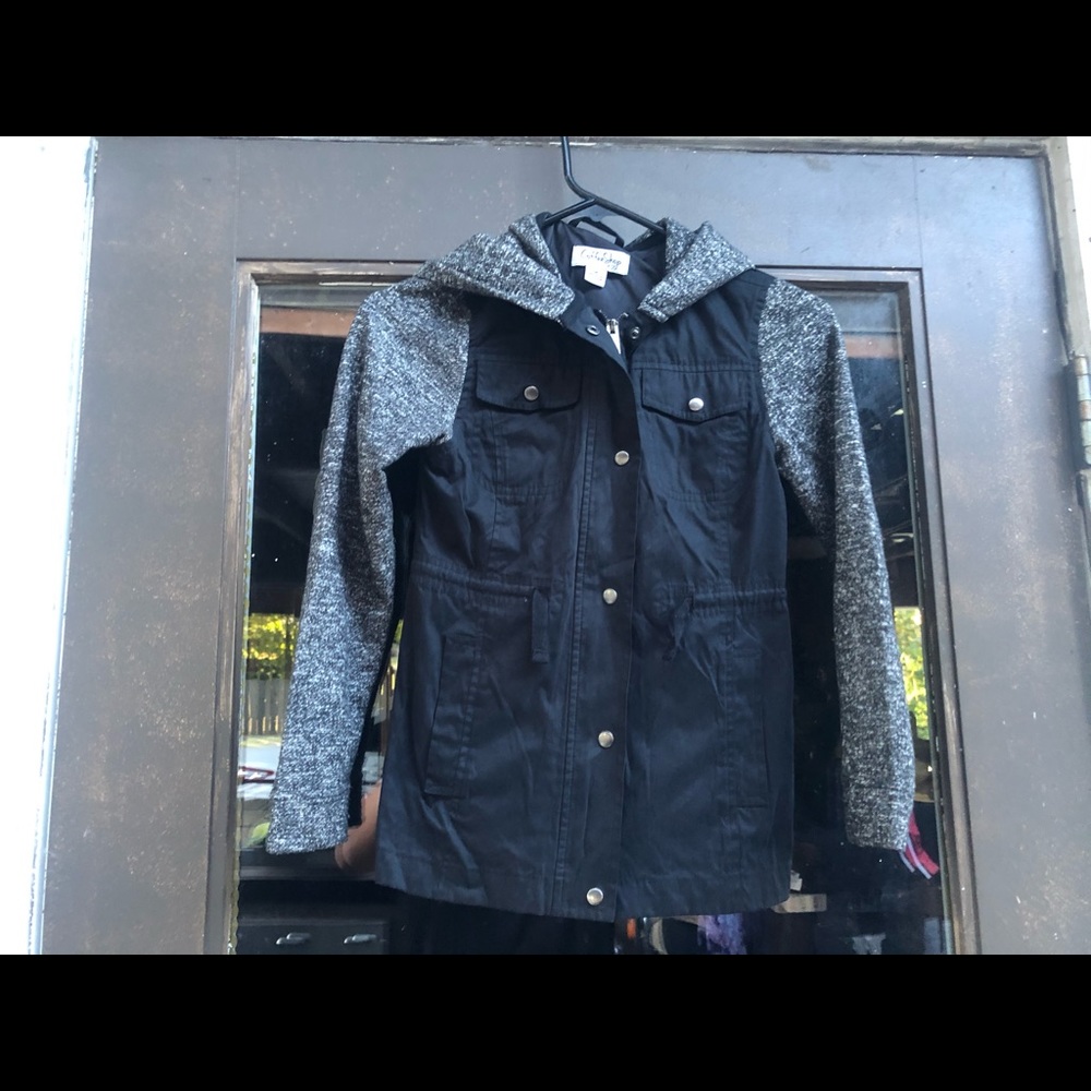 Coffee Shop Kids Military Style Girls black Jacket